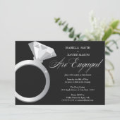 Diamond Ring Engagement Party nodigt uit Kaart (Staand voorkant)