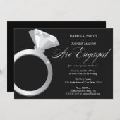 Diamond Ring Engagement Party nodigt uit Kaart (Voorkant / Achterkant)