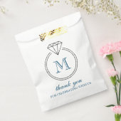Diamond Ring Monogram Bedankzakje (Gezegeld)