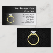 Diamond Ring on Black Visitekaartje (Voorkant / Achterkant)