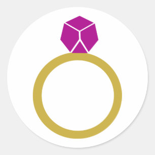 Diamond ring ronde sticker