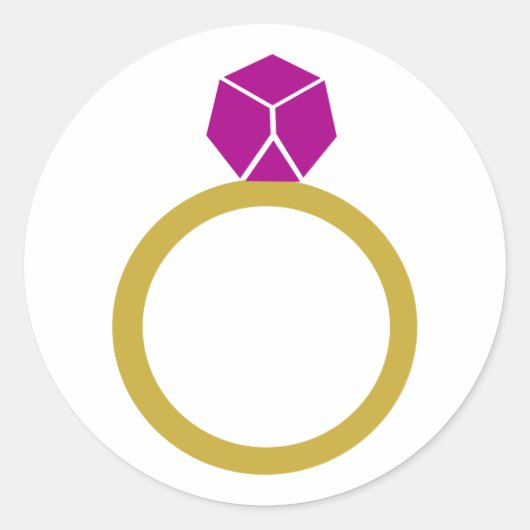 Diamond ring ronde sticker (Voorkant)