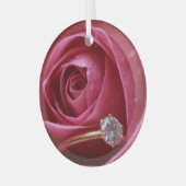 Diamond Ring-voorstel Glas Ornament (Voorkant links)