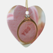 Diamond Ring-voorstel Keramisch Ornament (Rechts)