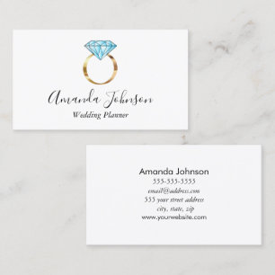 Diamond Ring Wedding Planner Visitekaartje