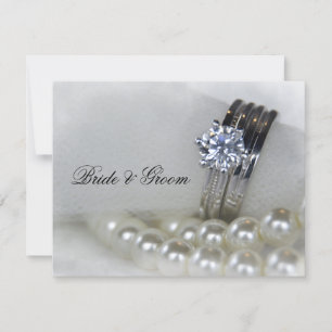 Diamond Rings en White Pearls Wedding