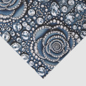 Diamond Roos & Denim Glam Bling Juwelen Tissuepapier (Detail)