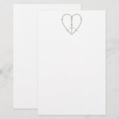 Diamond Rosary - Hail Mary Full of Grace Briefpapier (Voorkant / Achterkant)