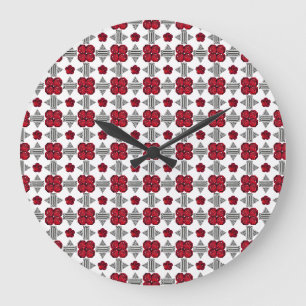 Diamond Ruby Gemstone Art, rood Grote Klok