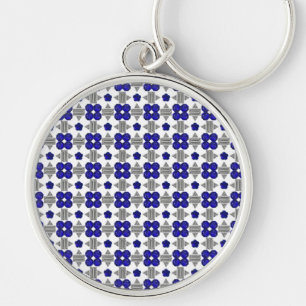 Diamond Sapphire Gemstone Art, Blue Sleutelhanger