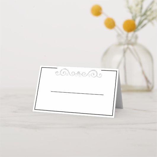 Diamond Scroll Place Card (Voorkant)