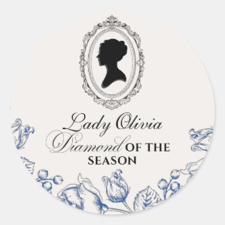 Diamond Season Bridgerton Bruiloftsborrel Ronde Sticker