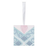 diamond shaped blue pattern kubus ornament (Rechts)