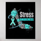 Diamond Shoes Stress Awareness Warrior Ribbon Poster (Voorkant)