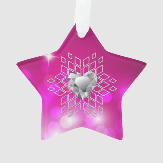 Diamond Snowflake Heart Fuschia (dos)