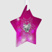 Diamond Snowflake Heart Fuschia (devant)