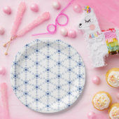 Diamond Snowflake Pattern Papieren Bordje (Feest)