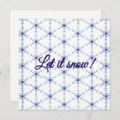 Diamond Snowflake Pattern Postcard Feestdagenkaart (Voorkant / Achterkant)