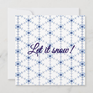 Diamond Snowflake Pattern Postcard Feestdagenkaart