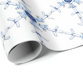 Diamond Snowflake Pattern Wrapping Paper Cadeaupapier (Rol Hoek)
