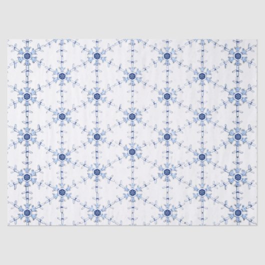 Diamond Snowflake Pattern Wrapping Paper Tissuepapier (Voorkant)