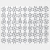 Diamond Snowflakes Fleece Blanket (Voorkant (Horizontaal))