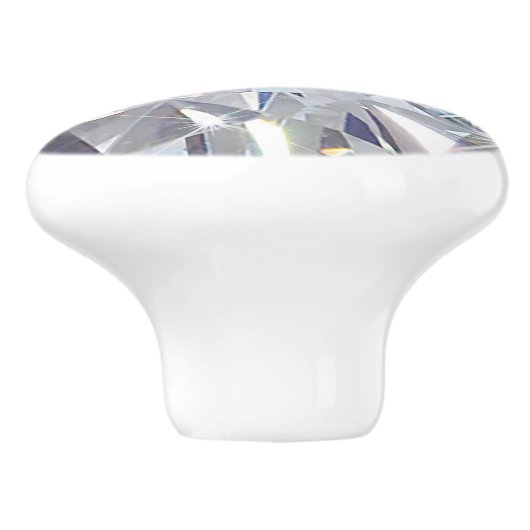 Diamond Solitaire Ceramic Drawer Pull Knob Keramische Knop (Zijkant)