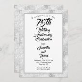 Diamond Sparkles 75ste huwelijksjubileum Kaart (Voorkant / Achterkant)