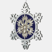 DIAMOND STARS TIN SNEEUWVLOK ORNAMENT (Rechts)