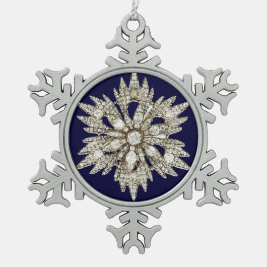 DIAMOND STARS TIN SNEEUWVLOK ORNAMENT (Voorkant)