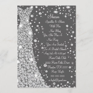 Diamond Studding Wedding Dress Bridal Kaart