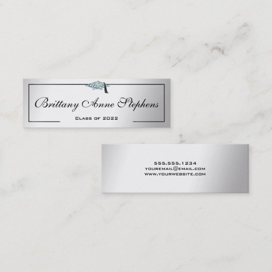 Diamond Studling Afstudeerder Pet Silver Calling C Contactkaartje (Voorkant / Achterkant)