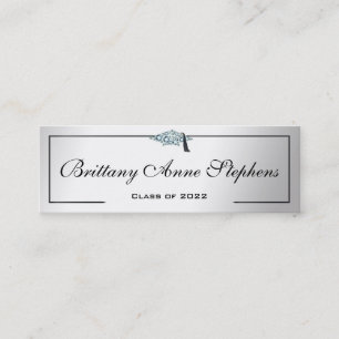 Diamond Studling Afstudeerder Pet Silver Calling C Contactkaartje