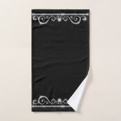 Diamond Swirl (noir) (Serviette à main)