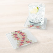 Diamond Swirl Pattern Glazen Onderzetter (Schuin)