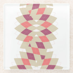 Diamond Swirl Pattern Glazen Onderzetter