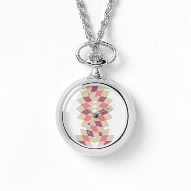 Diamond Swirl Pattern Horloge (Voorkant)