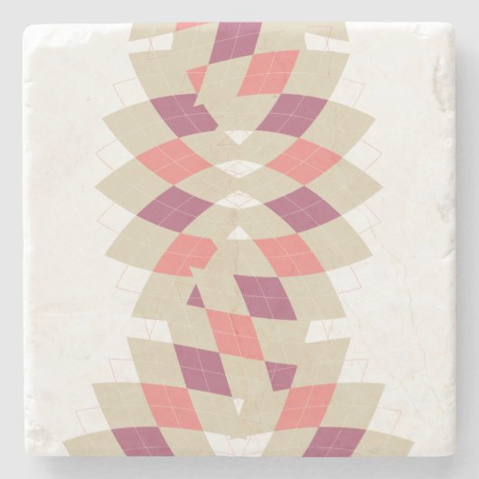 Diamond Swirl Pattern Stenen Onderzetter (Voorkant)