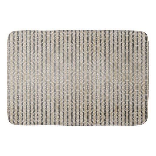 Diamond Tegels en Stripes Pattern Badmat (Voorkant)