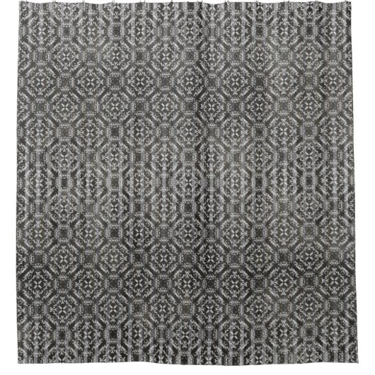 Diamond Tegels en Stripes Pattern Douchegordijn (Voorkant)