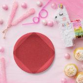 Diamond Texture Red Party Bord - (Feest)