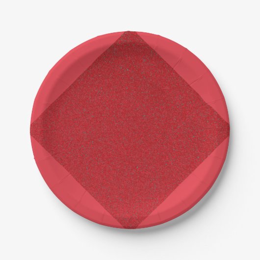 Diamond Texture Red Party Bord - (Voorkant)