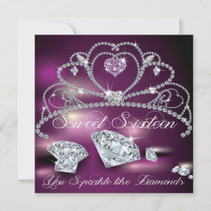 Diamond Tiara Glitzy Sweet Sixteen Kaart