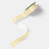 Diamond Trellis Wit - Kanariegeel Lint (Achterkant)