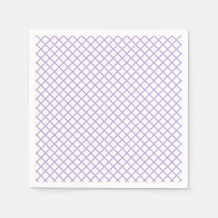 Diamond Trellis Zacht Lavendel - Wit Servet
