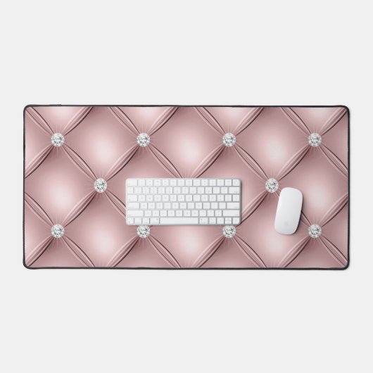 Diamond Tufted Design, Or Rose (Clavier et souris)