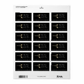 DIAMOND TULIPS ZWARTE WITTE DAMASK ETIKET (Full Sheet)