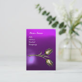 DIAMOND TULPEN MONOGRAM ,Violet Paarse Parel Visitekaartje (Staand voorkant)