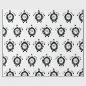 Diamond Turtle Shellback Monogram Cadeaupapier (Vlak)