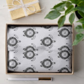 Diamond Turtle Shellback Monogram Tissuepapier (Geschenk)